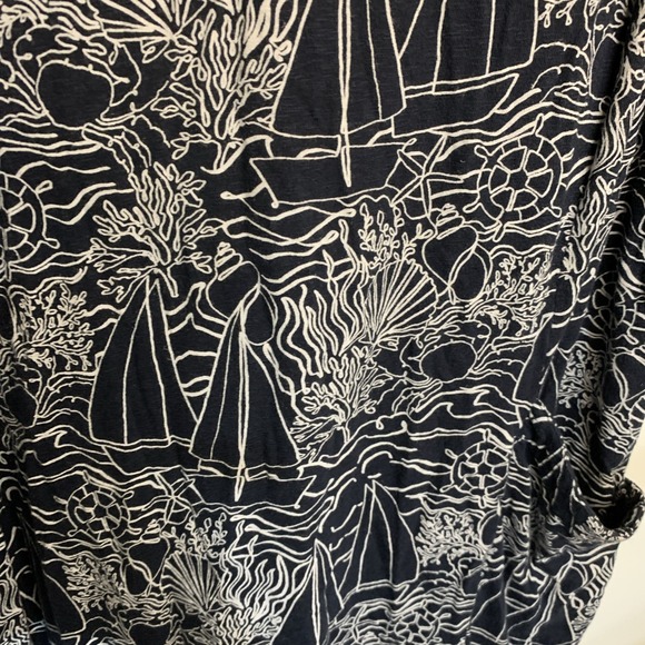 J.Jill Dress Womens XLarge Seaside Boating Beach PocketCotton Blend Sleeveless - Picture 2 of 5